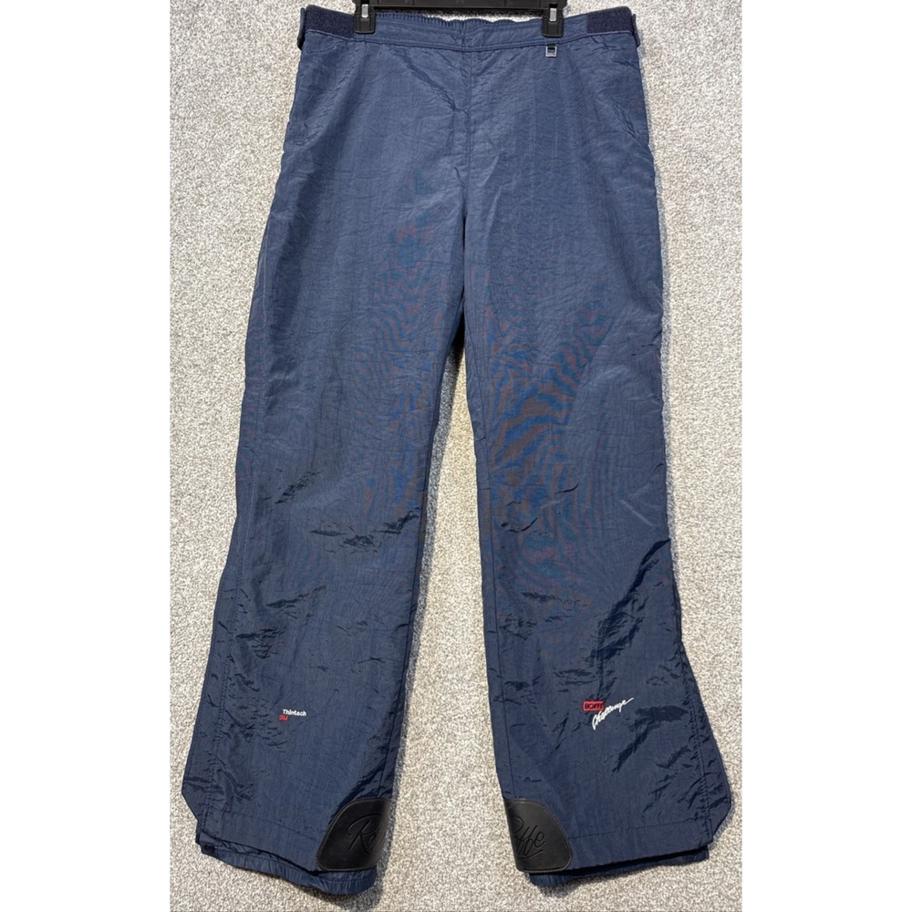 Roffe Ski Pants Men's Cyclone Large Insulated Full Zip Snow‎ Winter Blue Vintage